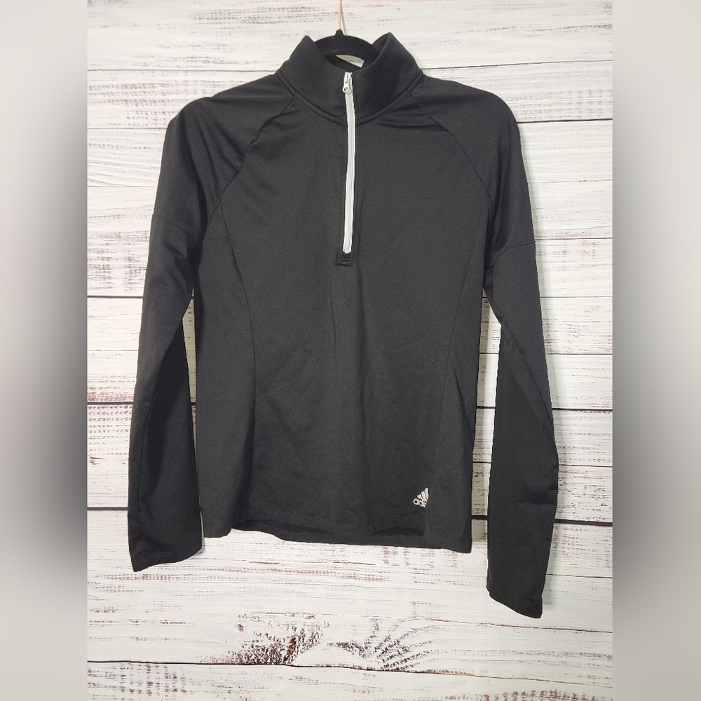 Adidas S Black 3/4 Zip Golf Longsleve